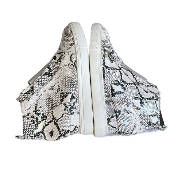 New Sneaker Boots Womens Black 7.5M Snake Print GLADY Waterproof Ankle Zip - Picture 14 of 16